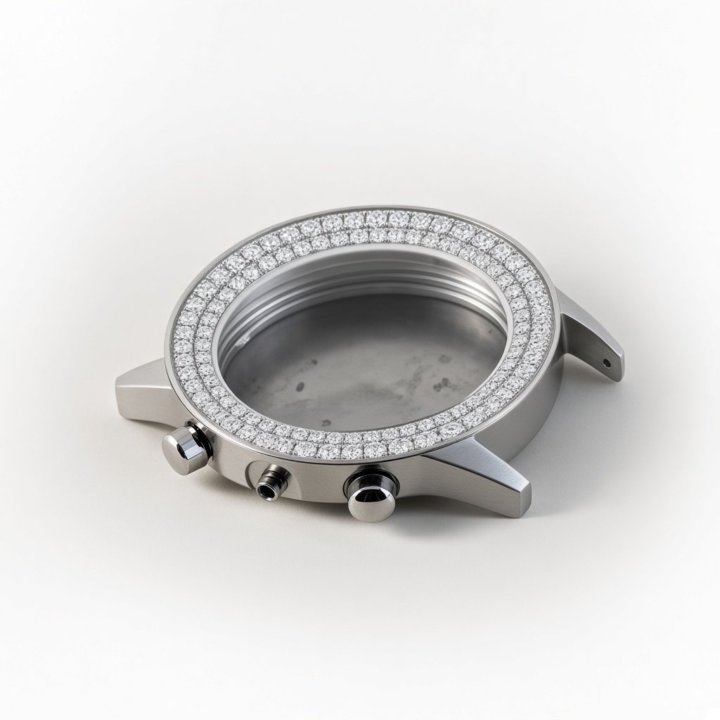 CD001 Stainless steel cases Round, diamond