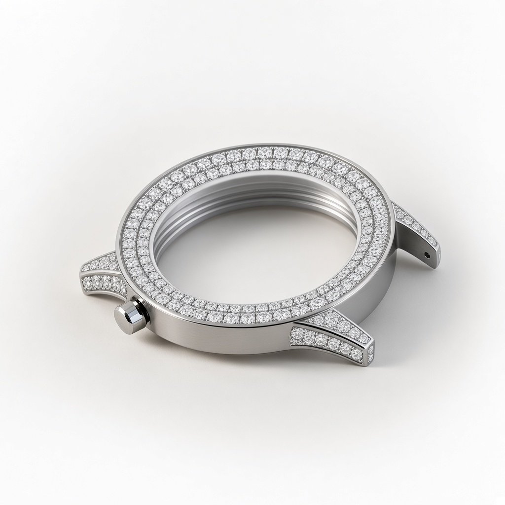 CD002 Stainless steel cases Round, diamond