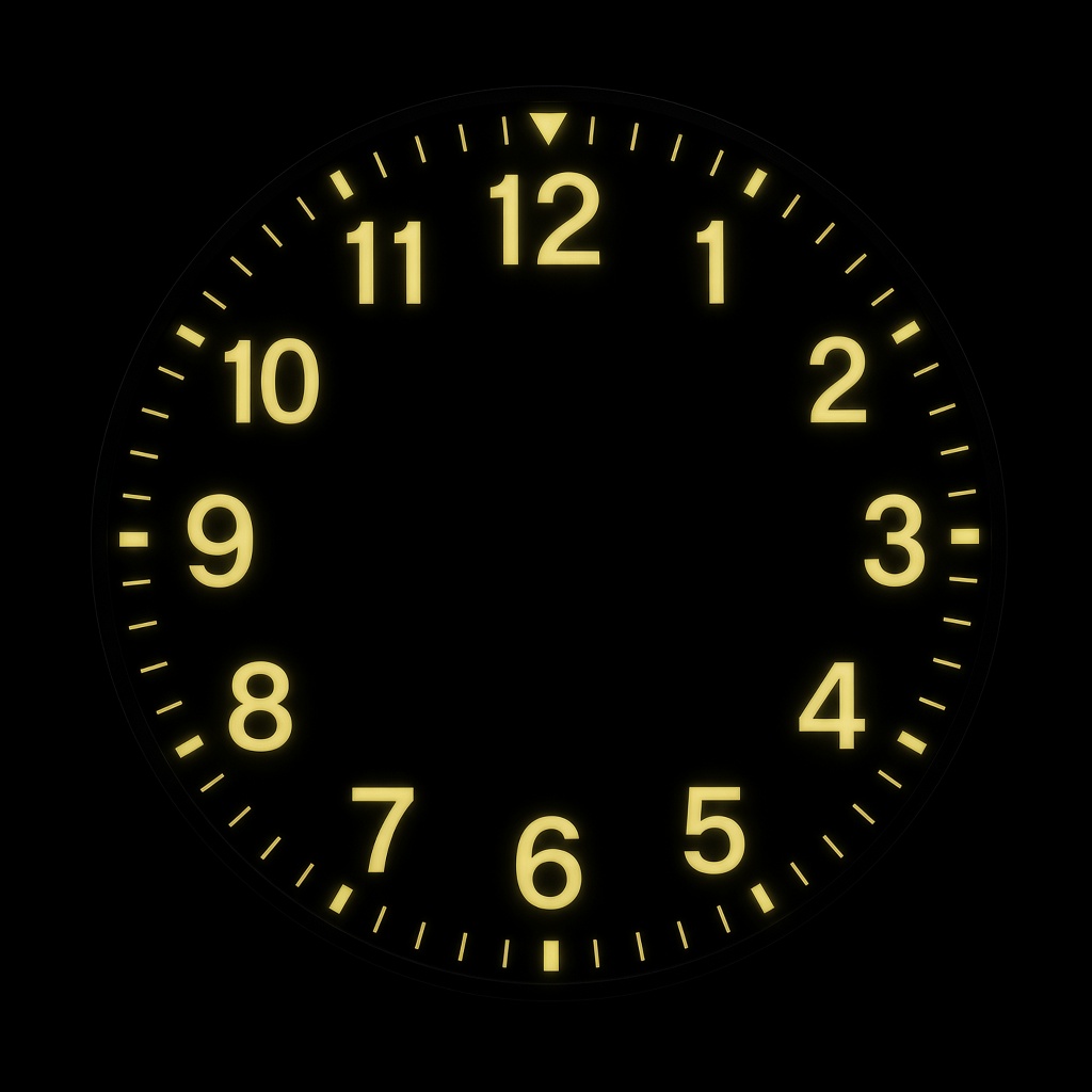 J001 Japanese lume dials Darkroom glow