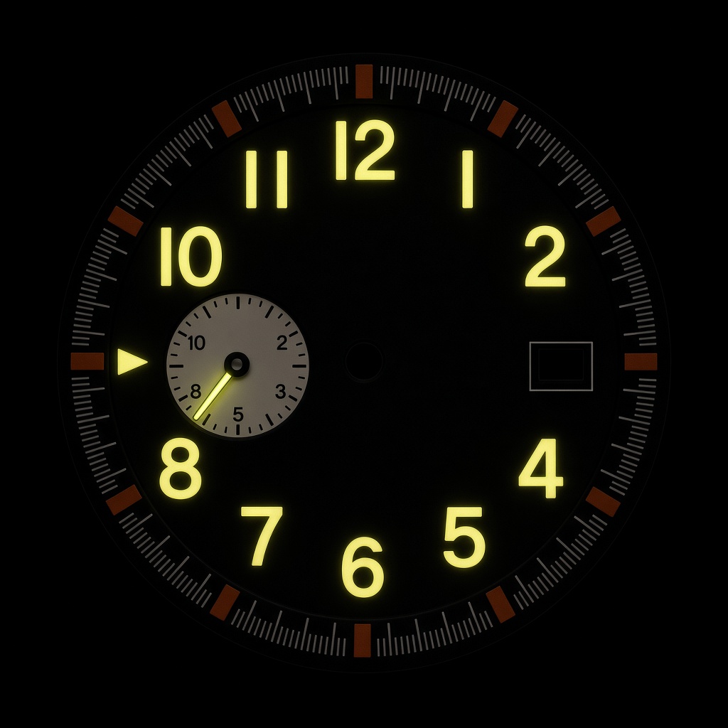J006 Japanese lume dials Darkroom glow